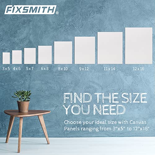 FIXSMITH Canvas Boards for Painting 3x5 Inch, Super Value 24 Pack Mini Canvases, White Blank Canvas Panels, 100% Cotton Primed, Painting Art Supplies - size: 3"×5"