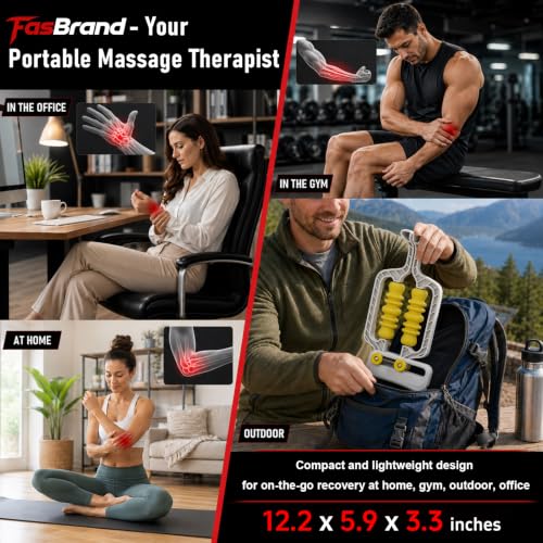 Adaptive Arm Massage Roller with Spring Base for Forearm & Tennis Elbow - color: White