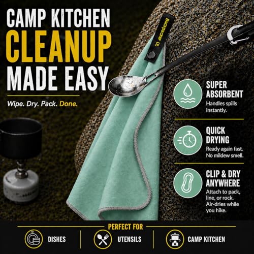 Elite Trail Magic Backpacking Ultralight Quick Dry Microfiber Soft Fast Drying Hand and Face Towel Wash Cloth Camping Yoga Hiking Active Lifestyle Small - color: Mint