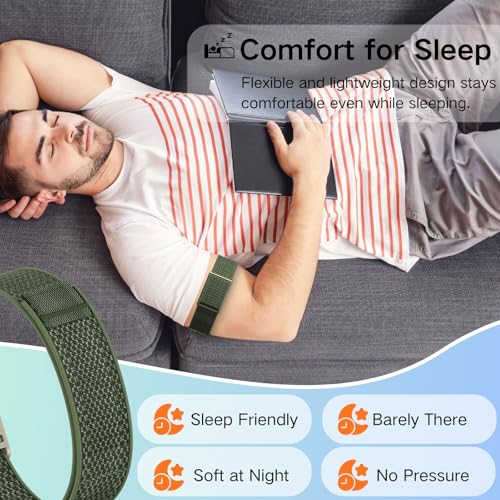 Bicep Bands Compatible for Polar Loop (2025) / Visible Armband 2.0 Straps - color: Green