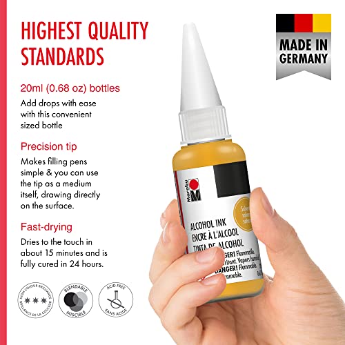Marabu Alcohol Ink - Sahara - Journey Through the Endless Sands, Unearthing the Rich, Earthy Hues of a Timeless Desert Landscape - 20ml Bottle