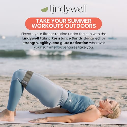 Lindywell 여성 및 남성용 원단 및 운동 밴드 - 글루트 활성화, 근력 훈련, 물리 치료 등 운동을 위한 저항 밴드 - 내구성, 미끄럼 방지 및 가정 또는 체육관에서 사용하기에 적합 - style: 패브릭 밴드 세트