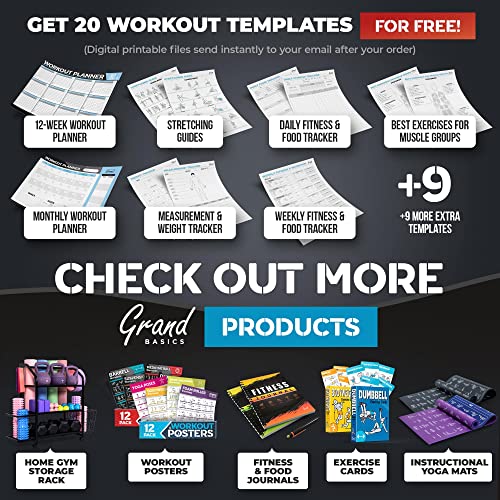 Instructional Yoga Mat with Carrying Strap: Cute Yoga Mat with 75 Illustrated Yoga Poses + 75 Easily-Followed Stretching Exercises - 1/4” Thick, Non-Toxic, Non-Slip Yoga Mats for Women and Men - color: Jet Black (72" x 32")