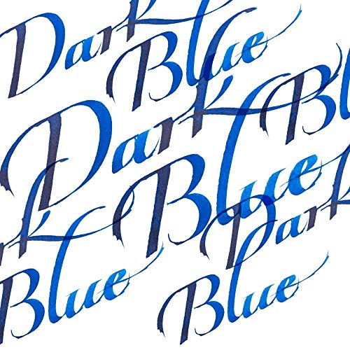Winsor & Newton Calligraphy Ink, 30ml (1-oz) Bottle, Dark Blue | Lightfast Colors, Satin Finish, Thin Inks Suitable for fip-pens, brushes and airbrushes; Opaque Colors for dip-pen or brush - color: Dark Blue, size: 1 fl oz