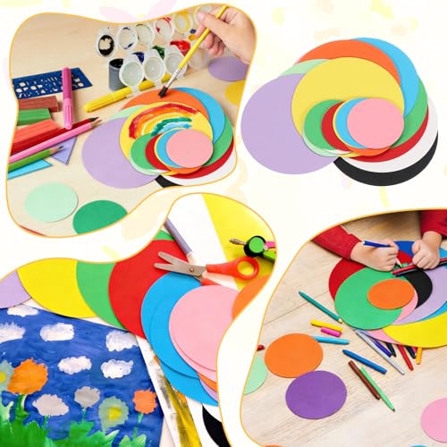 PATIKIL 60 Sheet Circle Card Stock, 2 Inch Round Cutouts Paper Thick Cardstock Coaster for DIY Craft Projects Printing Supplies Bulletin Board Decor, White/Black/Cowhide | Cutouts Paper Coaster for Office Supplies DIY Craft Projects Classroom Printing Bul