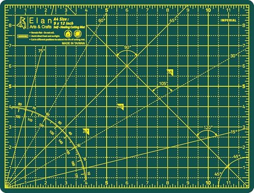Elan Cutting Mat A4 Green, Self Healing Cutting Mat 9x12 Inch, 5-Ply Craft Board Green, Hobby Board for Crafts 9x12 Inch - style: 12 x 9"