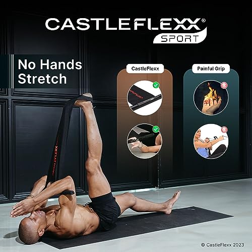 CastleFlexx Mobility and Full Body Strengthening Device - color: Black/Red, size: Standard 5'0 - 5'8