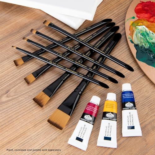 Royal & Langnickel Majestic Flat and Glaze Wash Artist Brush Set, 8-Piece