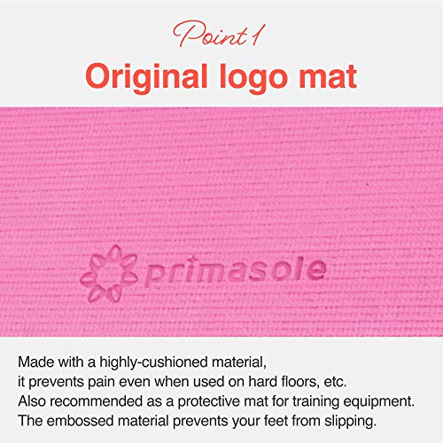 Primasole Yoga Mat with Carry Strap for Yoga Pilates Fitness and Floor Workout at Home and Gym Non-slip 9 colors - color: Azalea Pink, size: 1/4 inch