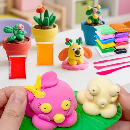 Yellow Air Dry Clay 12 Packs Foam Clay Air Dry Foam Clay for Kids, Moldable Super Light Weight Clay Perfect for Arts, Crafts, Classroom Teaching - color: Yellow