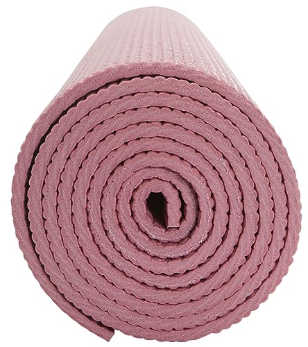 Everyday Yoga Deluxe Mat, Spacious 72"x24" Non-Slip, 3-5mm Extra Thick - color: Dusty Rose, size: 5mm Thick