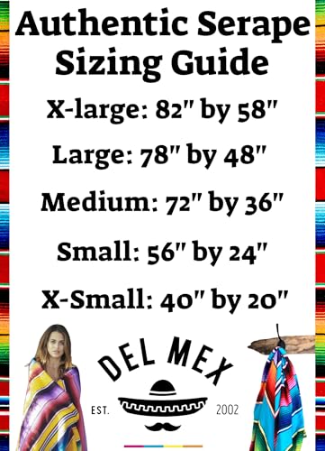 Del Mex Mexican Serape Blanket (X-Small, Purple) - color: Purple, size: X-Small
