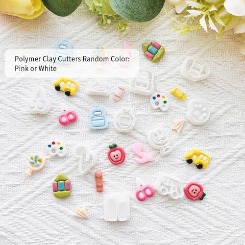Daily Icon Polymer Clay Cutters Set – Molds, Clay Cutters for Polymer Clay, Clay Earring Tools - color: N color
