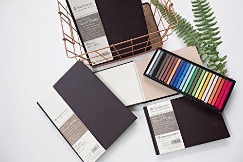 Strathmore 400 Series Softcover Toned Mixed Media Journal, 184lb Paper, Warm Tan, 8 x 5.5 inches, 24 Sheets (481-305) - size: 5.5x8.5 inch, style: Soft Cover, Tan, Phase Out