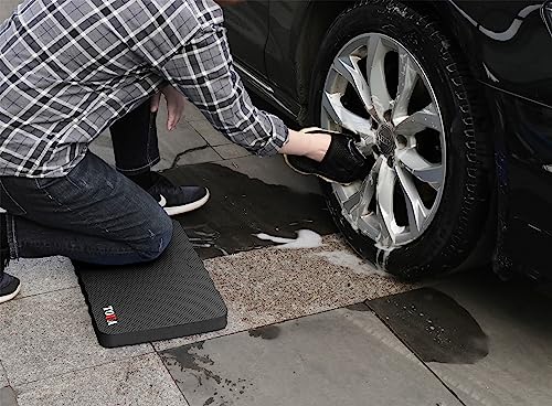 TOUA Kneeling Pad Thick Extra Large High Density Foam Kneeler Pad Mat for Gardening Yoga Exercise Bath (Black 2 Pack) - color: Black, size: Large - 2 Pack