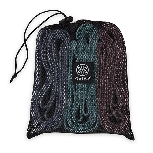 Gaiam Fabric Resistance Bands, 3-Pack (Light/Medium/Heavy)