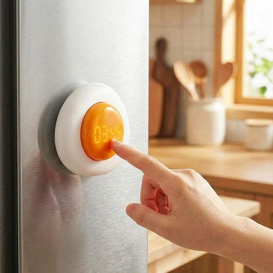 Egg-Shaped Kitchen Timer, Twist Dial Magnetic Kitchen Timers for Cooking, LCD Digital Display, Easy to Use, 180-minute Countdown Timers for Eggs, Bacon & Everyday Cooking