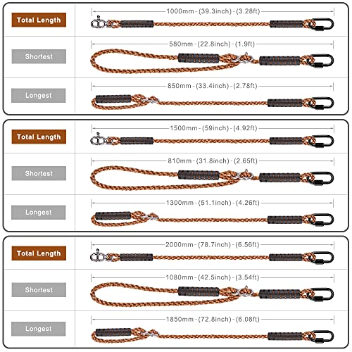 SELEWARE Tree Swing Rope Hammock Chair Strap Hanging Kit,Length Adjustable Nylon Rope Holds to 1000lbs,Perfect for Playground Set, Children Swing, Outdoor Hammock and Hanging Chair, 3ft - color: Brown-1 Pack, size: 3ft