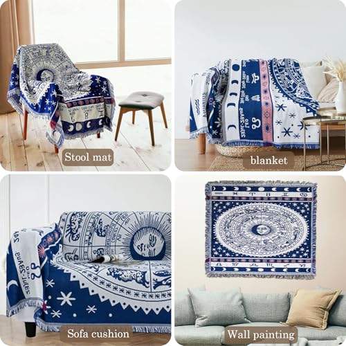 Knana Boho Cloth Tarot Altar Cloth Constellation Tarot Mat for Reading