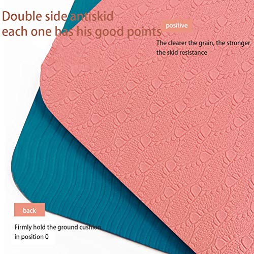 Yoga Mat with High Elasticity, Non Slip Gymnastics Mat Small Size TPE Mat with Cushioning Function for Yoga Pilates Sports Workout - color: 58*36*0.8