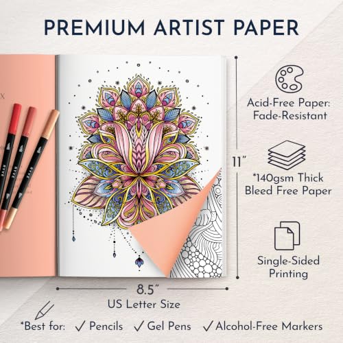 Adult Coloring Book for Women, Self Love Affirmations & Self-Care Prompts | Adult Coloring Book for Confidence & Self Worth, Mindfulness Practice, Self Love Gift for Best Friend, 140gsm Perforated - color: Adore Yourself - Affirmations