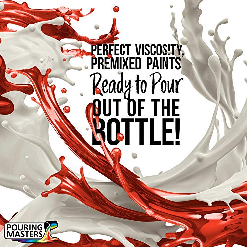 Pouring Masters Havana Red Ready to Pour Acrylic Pouring Paint - Premium 8-Ounce Pre-Mixed Fluid Acrylic Paint - Fluid Art Supplies for Canvas, Wood, Paper, Tile & Rocks | Premium, Pre-Mixed Fluid Acrylic Paint - Fluid Art Supplies for Canvas, Wood, Paper