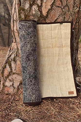 Organic Hemp Yoga Mat, 100% Handmade, Eco-Friendly, Natural and Biodegradable, multipurpose yoga mat. - color: Black