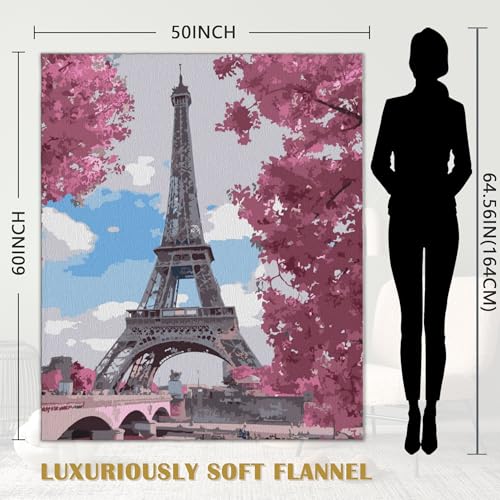 Paris Tower Blanket, Paris Tower Soft Lightweight Throw Blanket for Sofa Couch Bed Room 50x60 inch - color: Paris Tower