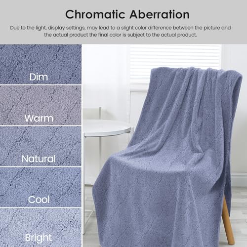 JML Microfiber Bath Towels with Hanging Loop, 2 Pack, 27x55 in, Blue - color: Blue, size: 2 Pack (30 in x 60 in)
