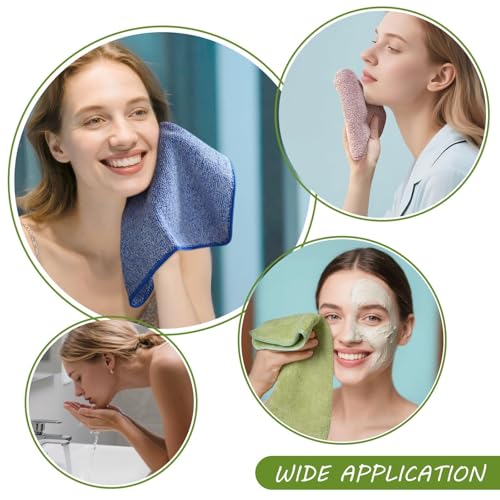 Microfiber Face Towels Soft Washcloths 12Inch x 12Inch 6 Pack Multicolor - color: Multicolor2