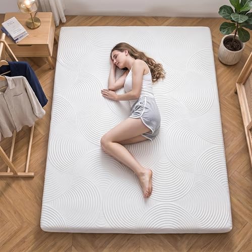 Japanese Floor Mattress,3.5"Thicken Futon Mattress Tatami Mat Queen | with Non-Slip Bottom,Removable Washable Cover,Foldable Mattress Tatami Mat Sleeping Pad,White Geometric,(80''x60'') - color: Ma1-white Geometric, size: Queen (80" X 60")