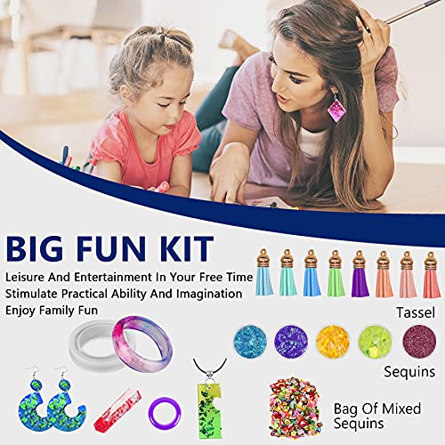IGaiety Resin Jewelry Making Kit with Silicone Molds, 278PCS Starter Set | Reusable Silicone Molds with Smooth Release, Durable Jewelry Findings and Colorful Embellishments for Creative DIY Projects - size: X-Jewelry Mold