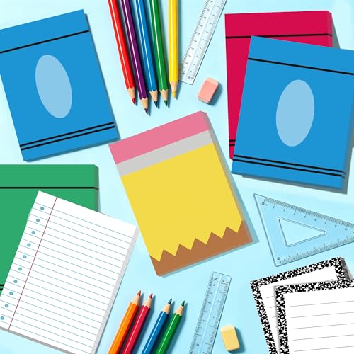 24 Pcs Teacher Appreciation Gifts Bulk, Back to School Sticky Notes | Composition Notebook Classroom Decor, End of Year Thank You Gifts for Teacher Team Coworker Office Supplies(6 styles) - color: 24pcs School-a