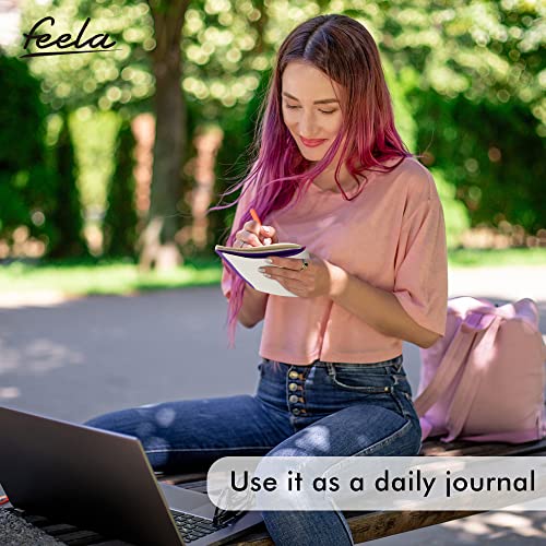 feela 36 Pack Soft Cover Journal Bulk, Lined Blank Travel Journal for Women Men Writing, Notebooks College Ruled for Work, Note Taking Notebook School Business Supplies, 8.2” x 5.5”, A5, Dark Purple - color: 36 Dark Purple