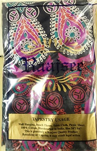 raajsee Purple Tapestry- Best Mandala Wall Hanging- Bedding Tapestry For Bedroom Aesthetic-Size TWIN 140 X 210 CMS - color: Purple, size: 82"L x 52"W