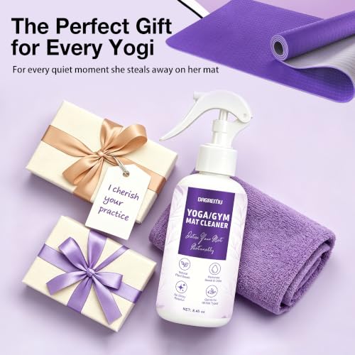 Yoga Mat Cleaner Spray - Powered By Essential Oil, Removes Sweat & Odor - size: 8.45 Fl Oz (Pack of 1)