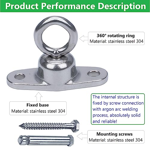 Bearing Swing Hanger Antirust Heavy Duty 360°Rotation 1200LB Capacity Playground Yoga Hammock Chair, Rope sandbag Porch Swing - style: Only 360° Rotation