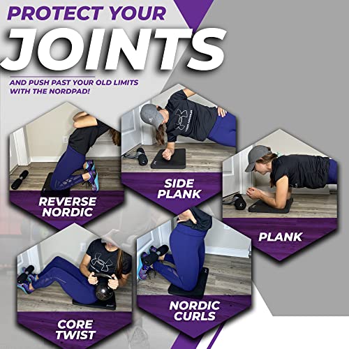 Nordstick Nordic Curl Knee Pad - Premium Soft Feel and Extra Thick - Pad Provides Cushion for Knees and Elbows - Durable & Portable Exercise Mat For Many Workouts And Everyday Tasks - size: Standard