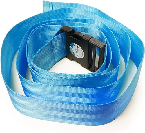 Extremity Mobilization Belt, Strap, Band Intended for Physical Therapy, Rehab, Stretching, Manual Traction, and Mobility Blue