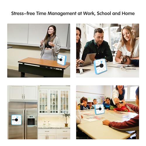TWENTY5 SEVEN Countdown Timer 7.5 inch; 60 Minute 1 Hour Visual Timer – Classroom Teaching Tool Office Meeting, Mechanical Countdown Clock for Kids Exam Time Management Magnetic, Sky Blue - color: Sky Blue