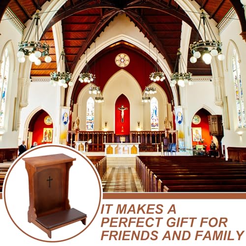 DoubleFill Solid Wood Prayer Bench Stool with Shelf and Cushion Church Prayer Bench Table Chair Padded Kneeler for Kneeling at Home, Religious Gifts, 23 x 20 x 32 Inches(Classic Style) - color: Colorful, style: Classic Style
