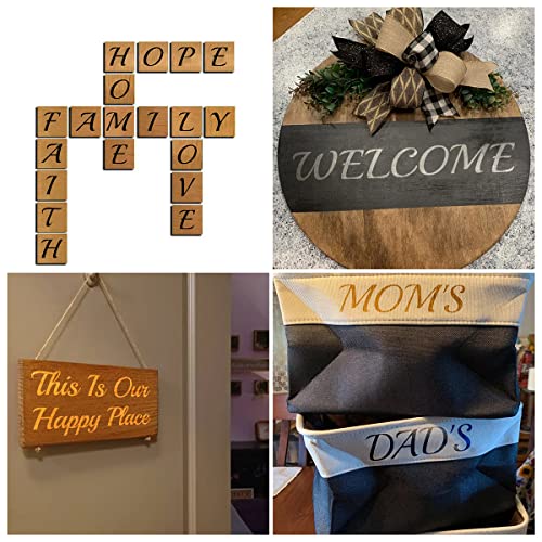 2 Inch Alphabet Letter Stencils for Painting - 70 Pack Letter and Number Stencil Templates with Signs for Painting on Wood, Reusable Cursive Letters Stencils for Chalkboard Wood Signs & Wall Art - size: 2 Inch