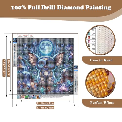 DIY Diamond Art Kits for Adults, Forest Animals 5D Diamond Painting Kits | Gem Painting, Dimond Art Paintings Kit, Full Drill Diamond Dot for Home Wall Decor 14 X 14 Inch - color: CM065