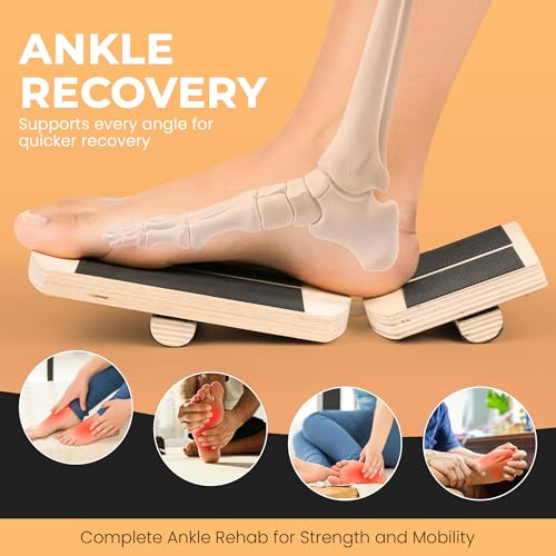 Ankle Balance Board & Foot Strengthener – Single Leg Stability Trainer for Physical Therapy, Sprain Recovery, Plantar Fasciitis Relief & Balance Training