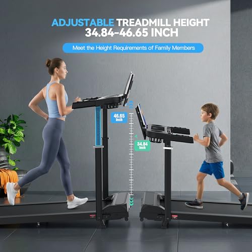 ANCHEER 15% Incline Treadmill with Desk Workstation & Adjustable Height