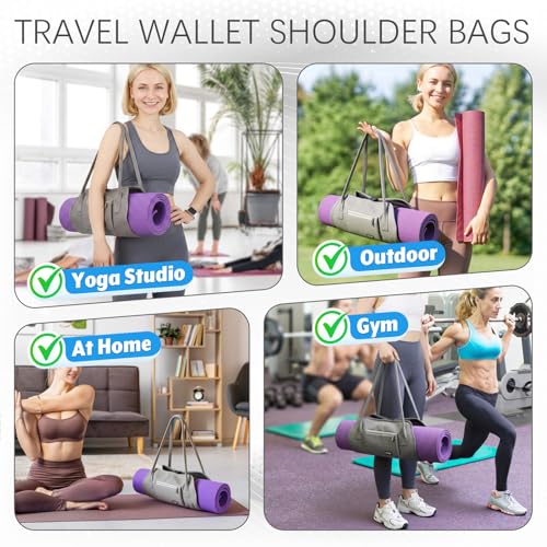 Cosmos Exercise Yoga Mat Carrying Shoulder Strap Bag with Internal and Outside Storge Pocket (Yoga Mat is NOT Included)