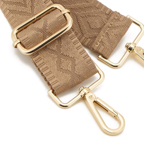 ZOOEASS Wide Shoulder Strap (Solid),Adjustable Replacement Belt Crossbody Canvas Bag Handbag - color: Jx2khaki