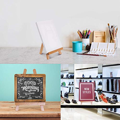 US Art Supply 10.5" Small Wooden Tabletop Easel (6 Pack) for Painting and Display Stand - A-Frame Table Top Easel, Canvas Holder