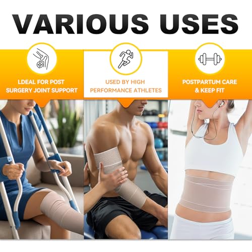 FRESINIDER Premium Elastic Bandage Wrap 4 Inch, 18 Pack, Hook and Loop - color: 18 Pack X 4 Inches