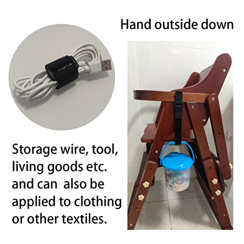 40ft Hook and Loop Straps with 60 Buckles, Adjustable Reusable Cable Straps, Arbitrarily Cut Fixing Nylon Cinch Strap